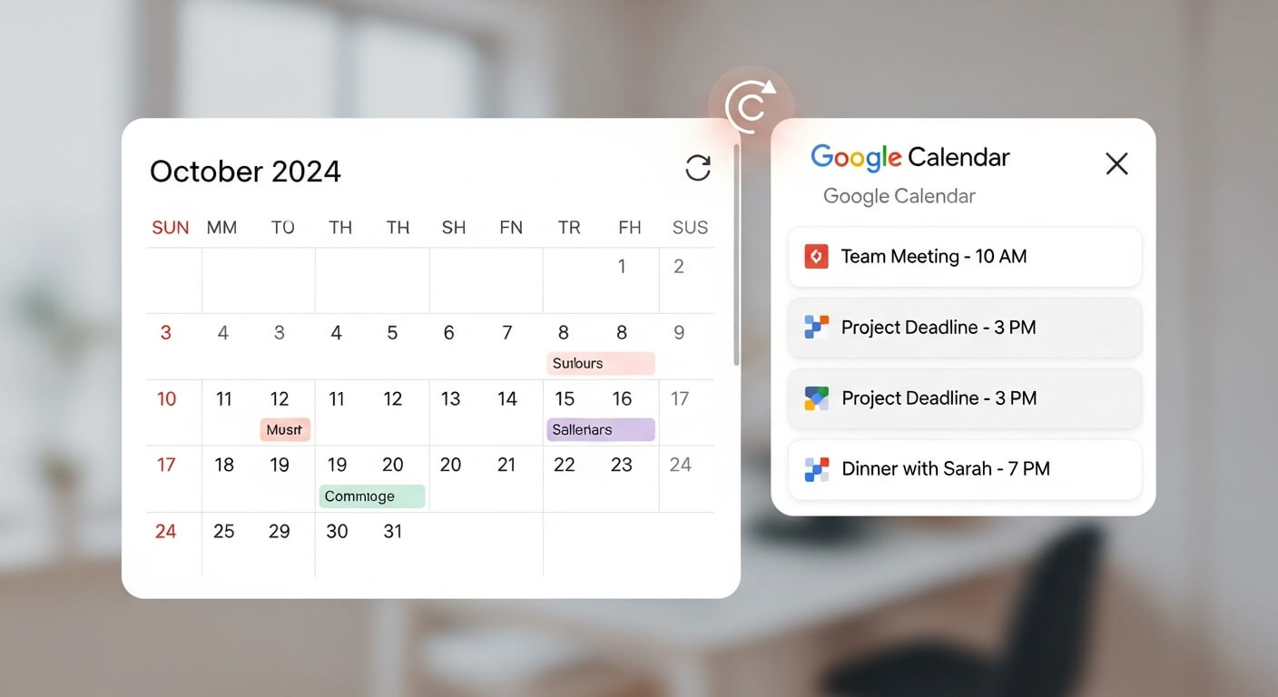 aesthetic calendar sync with google calendar