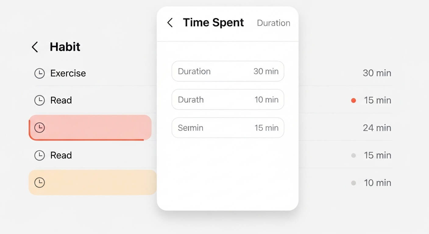 how to do add time to a habit tracker