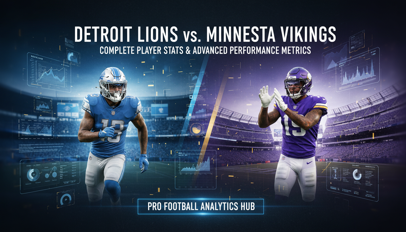Detroit Lions vs. Minnesota Vikings: Complete Player Stats & Advanced Performance Metrics