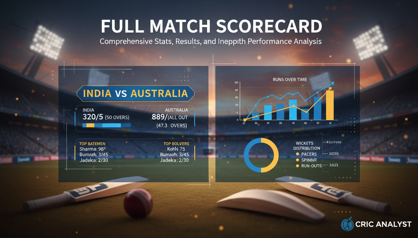 India vs Australia Full Match Scorecard: Comprehensive Stats, Results, and In-Depth Performance Analysis