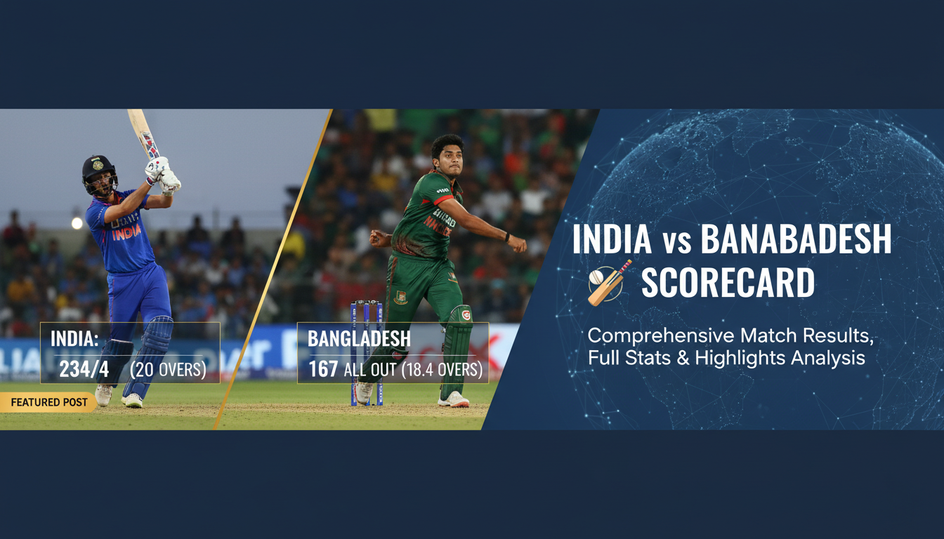 India vs Bangladesh Scorecard: Comprehensive Match Results, Full Stats & Highlights Analysis