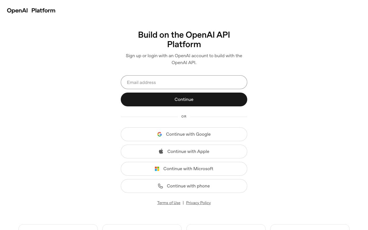 OpenAI API screenshot