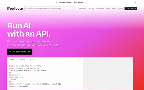 Replicate screenshot