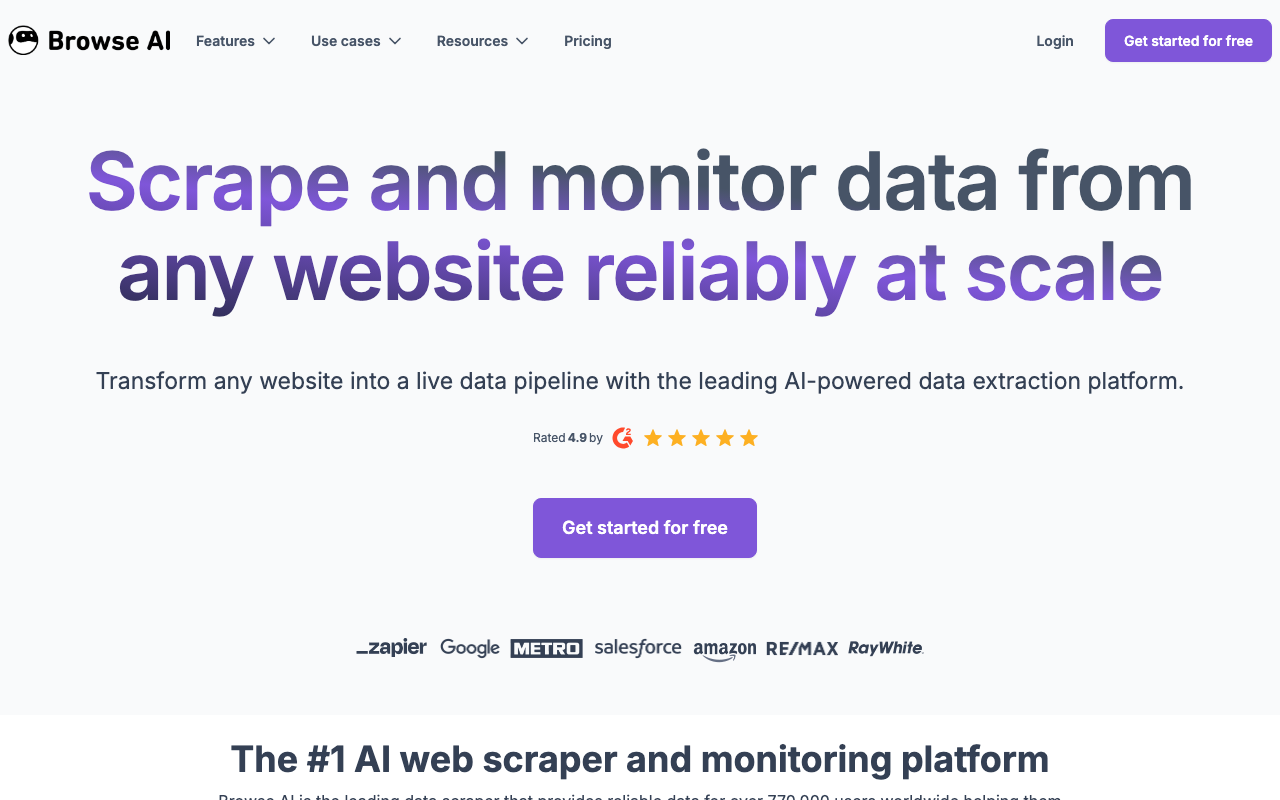 Browse AI screenshot