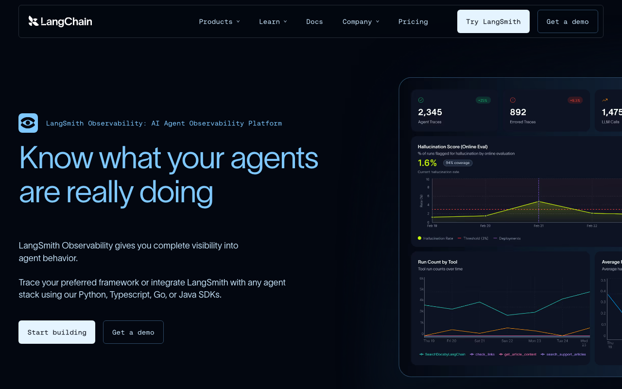 LangSmith screenshot