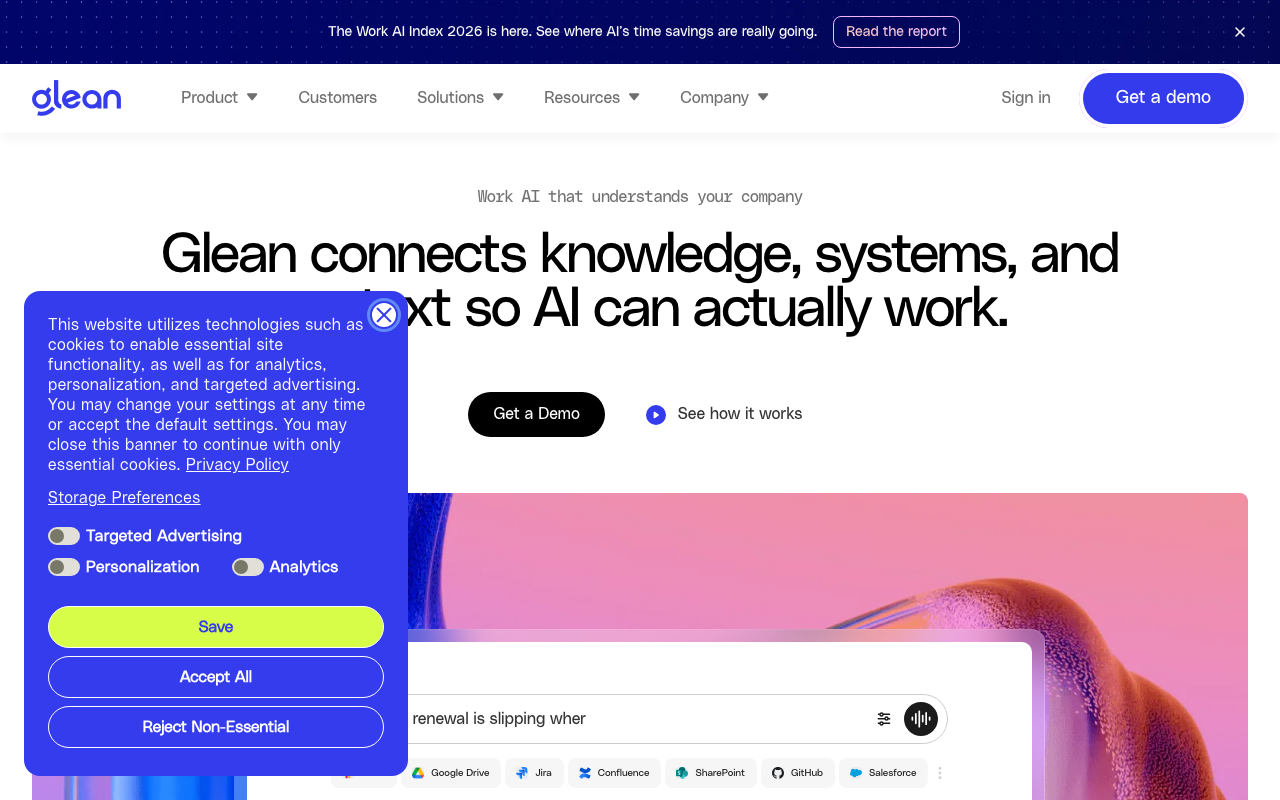 Glean screenshot
