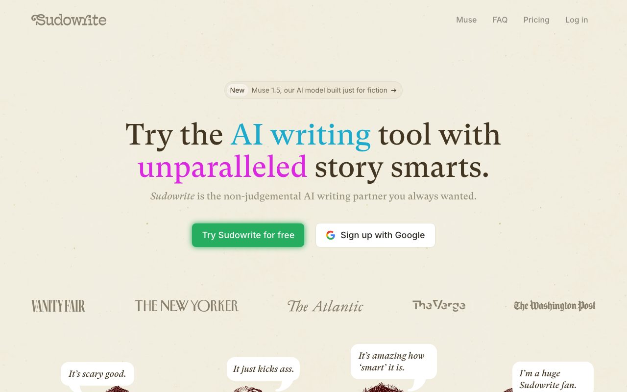 Sudowrite screenshot