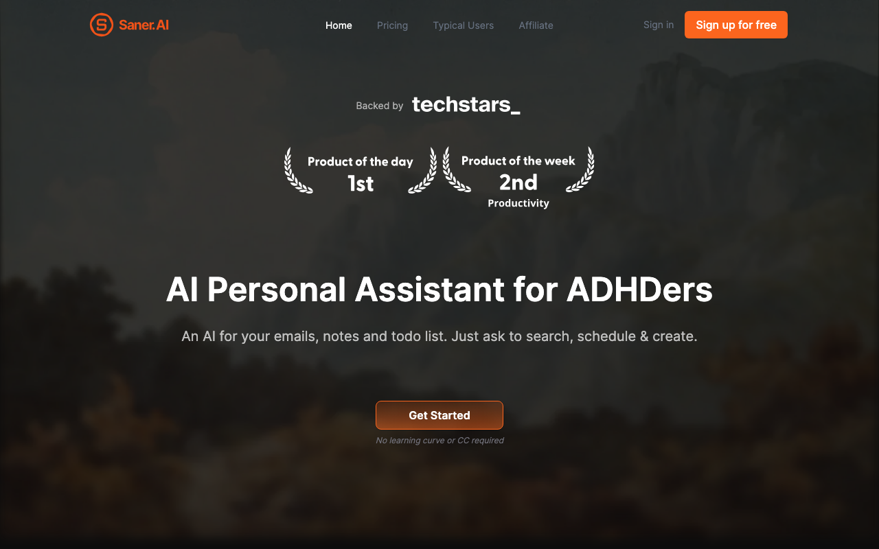 Saner.ai screenshot