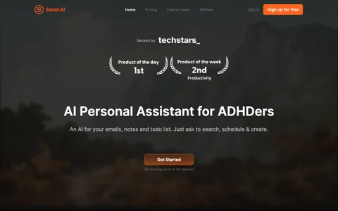 Saner.ai screenshot