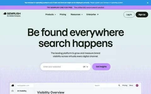 Semrush screenshot