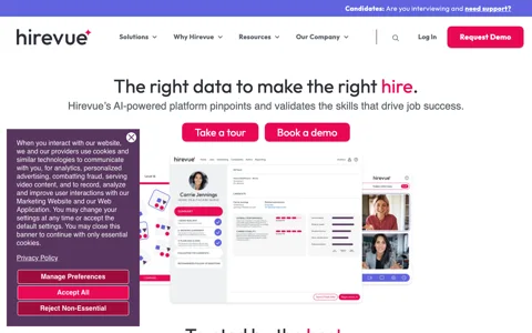 HireVue screenshot
