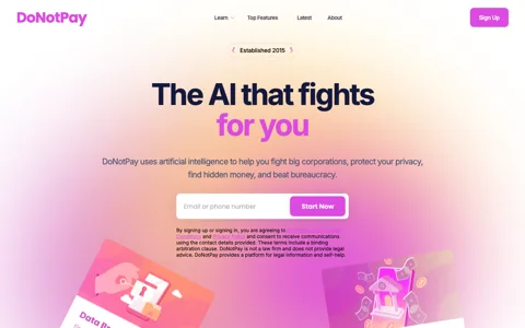DoNotPay screenshot