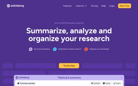 Scholarcy screenshot