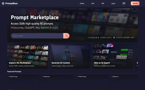 PromptBase screenshot