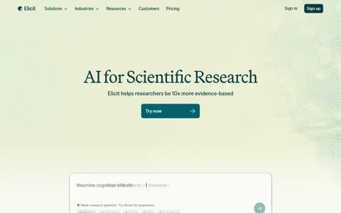 Elicit screenshot