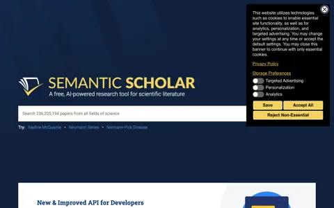 Semantic Scholar screenshot