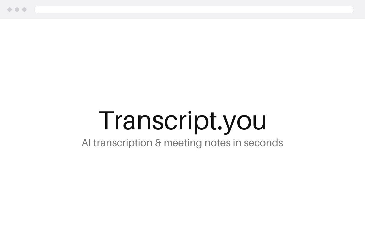 Transcript.you screenshot