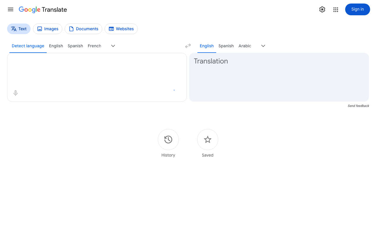 Google Translate screenshot
