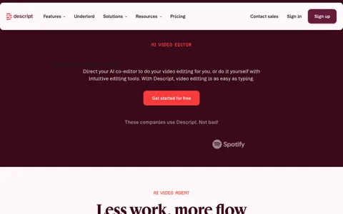 Descript screenshot