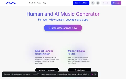 Mubert screenshot