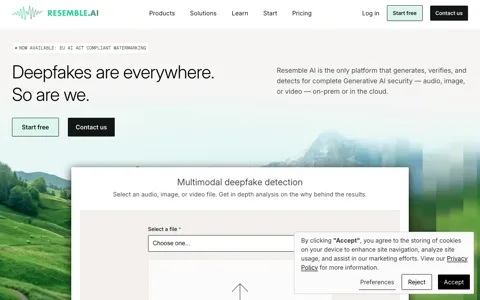 Resemble AI screenshot