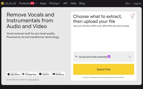 LALAL.AI screenshot