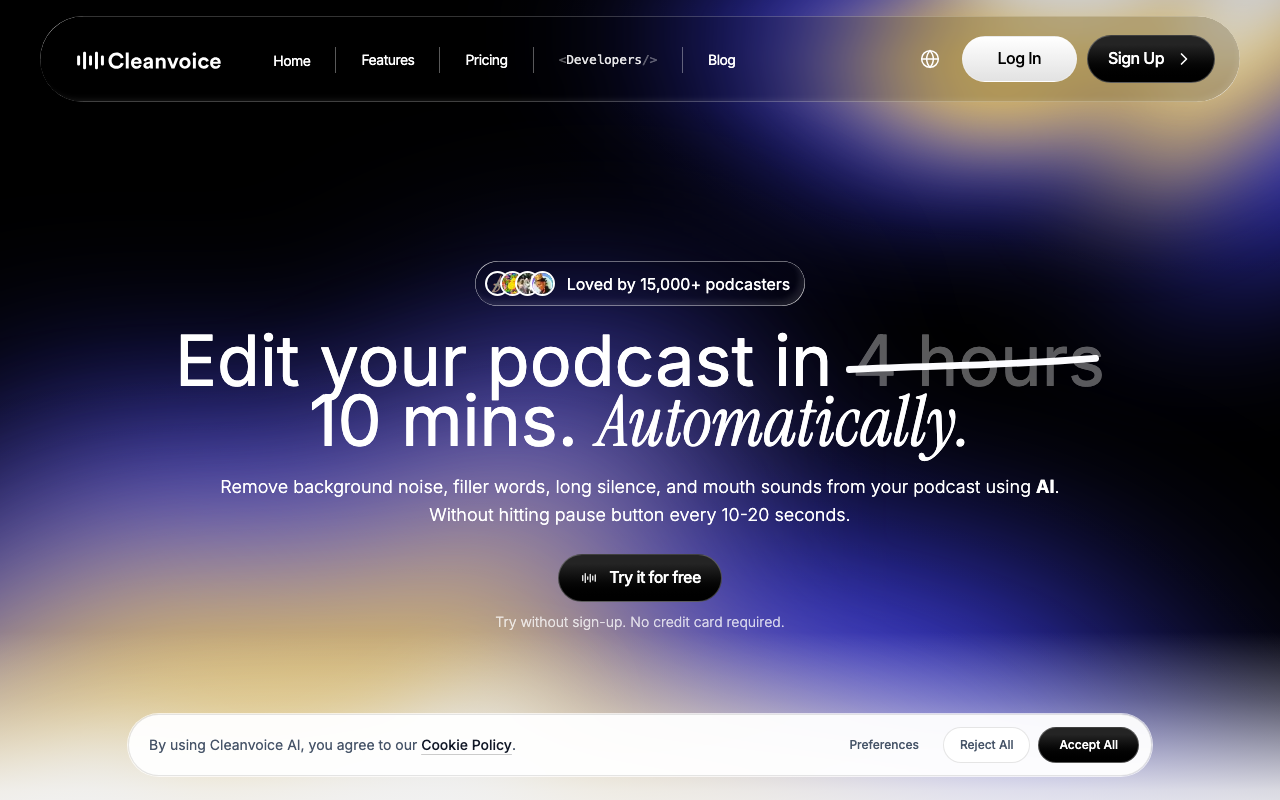 Cleanvoice screenshot