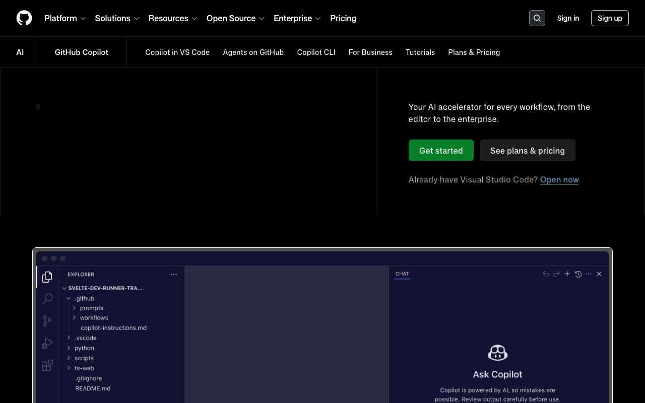 GitHub Copilot screenshot