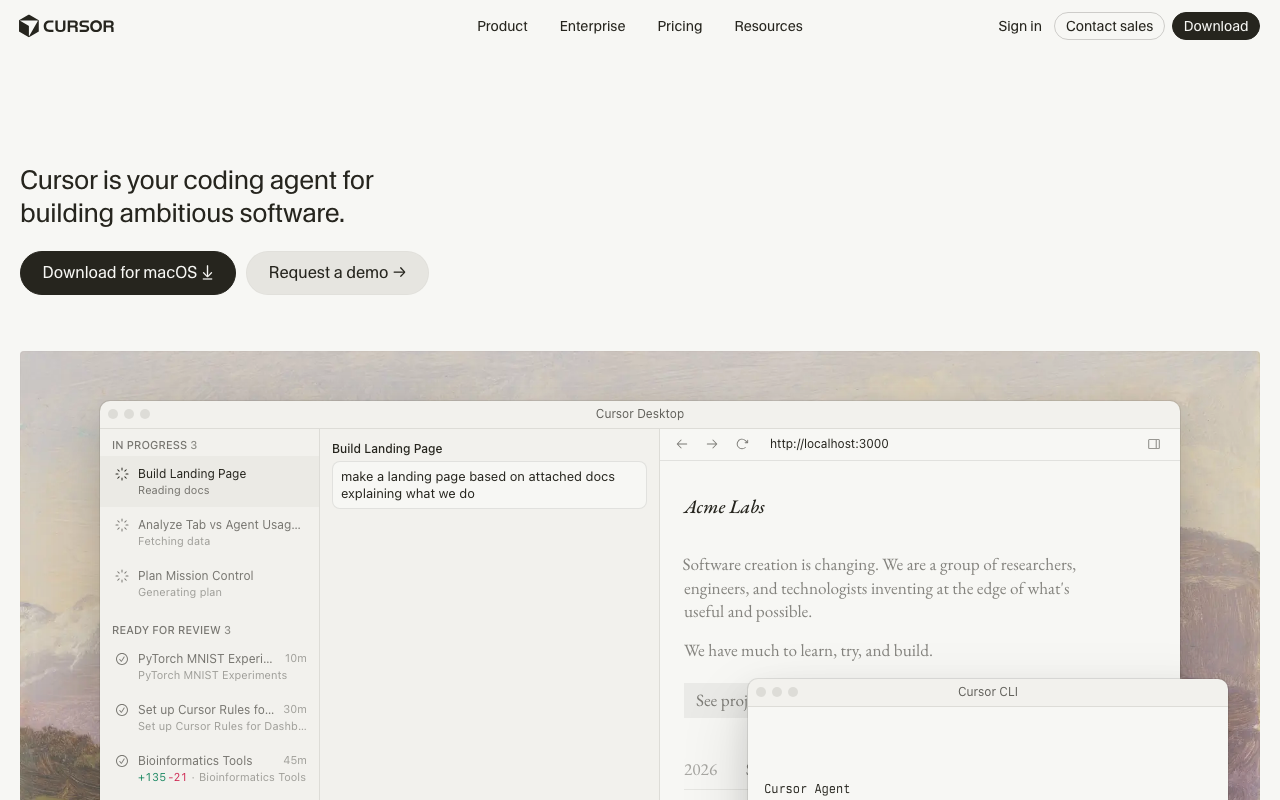 Cursor screenshot