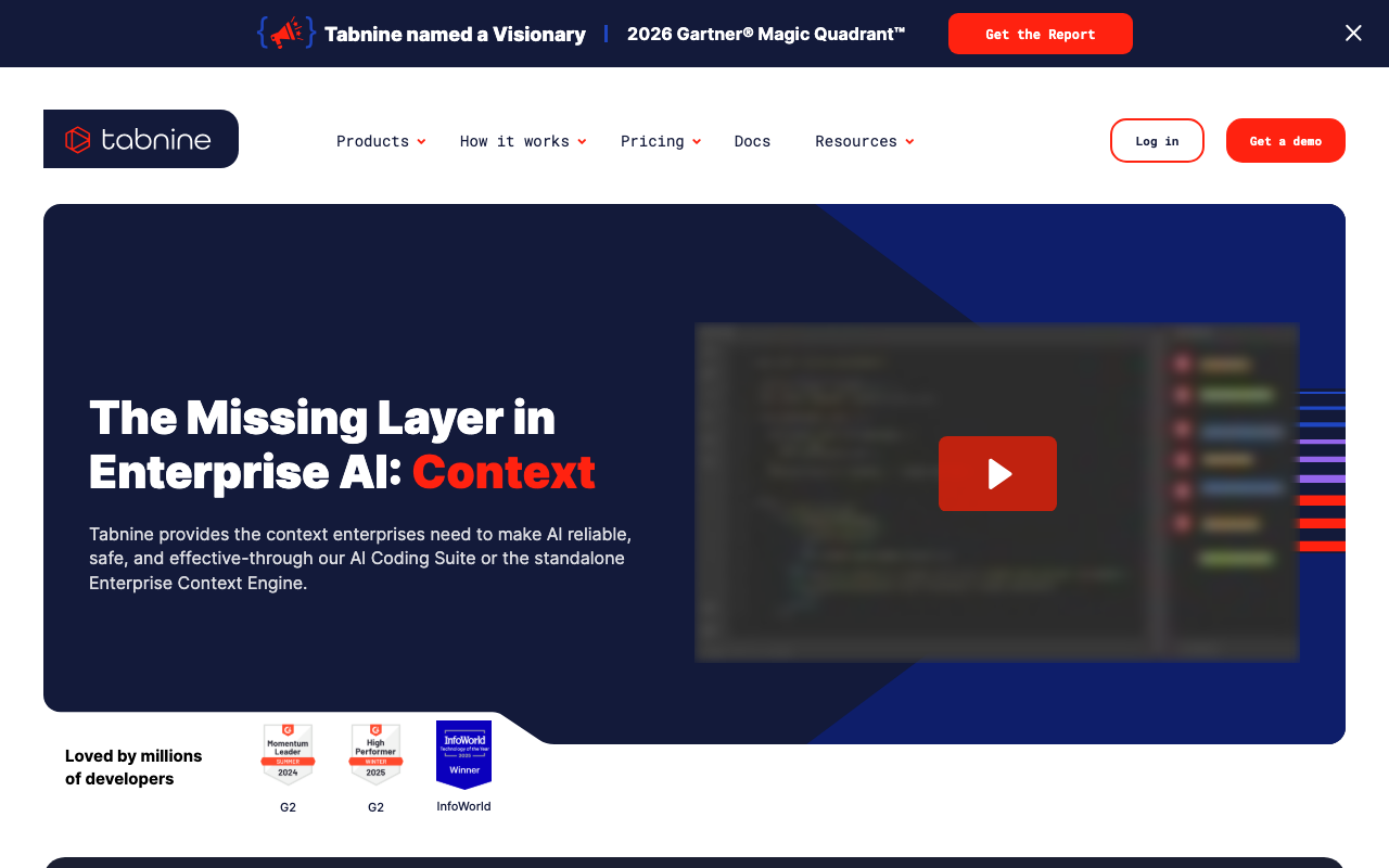 Tabnine screenshot