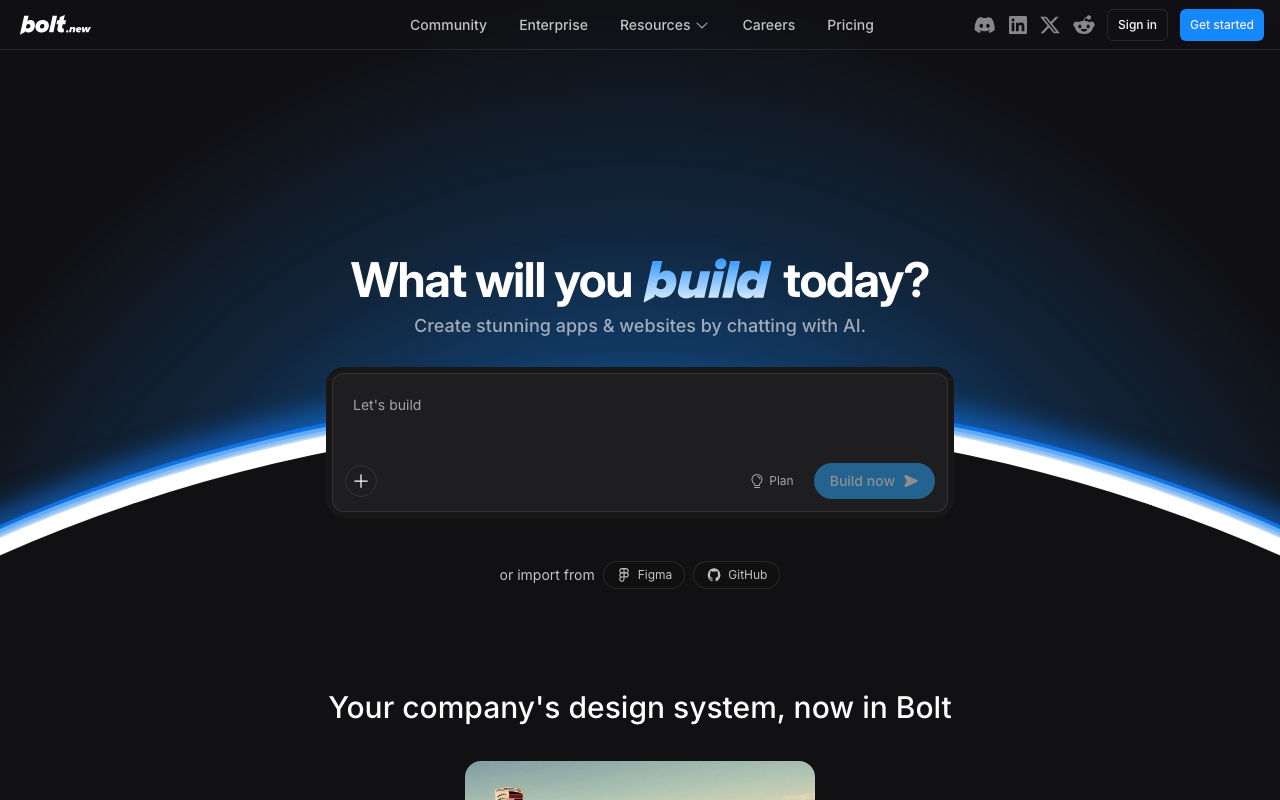 Bolt.new screenshot