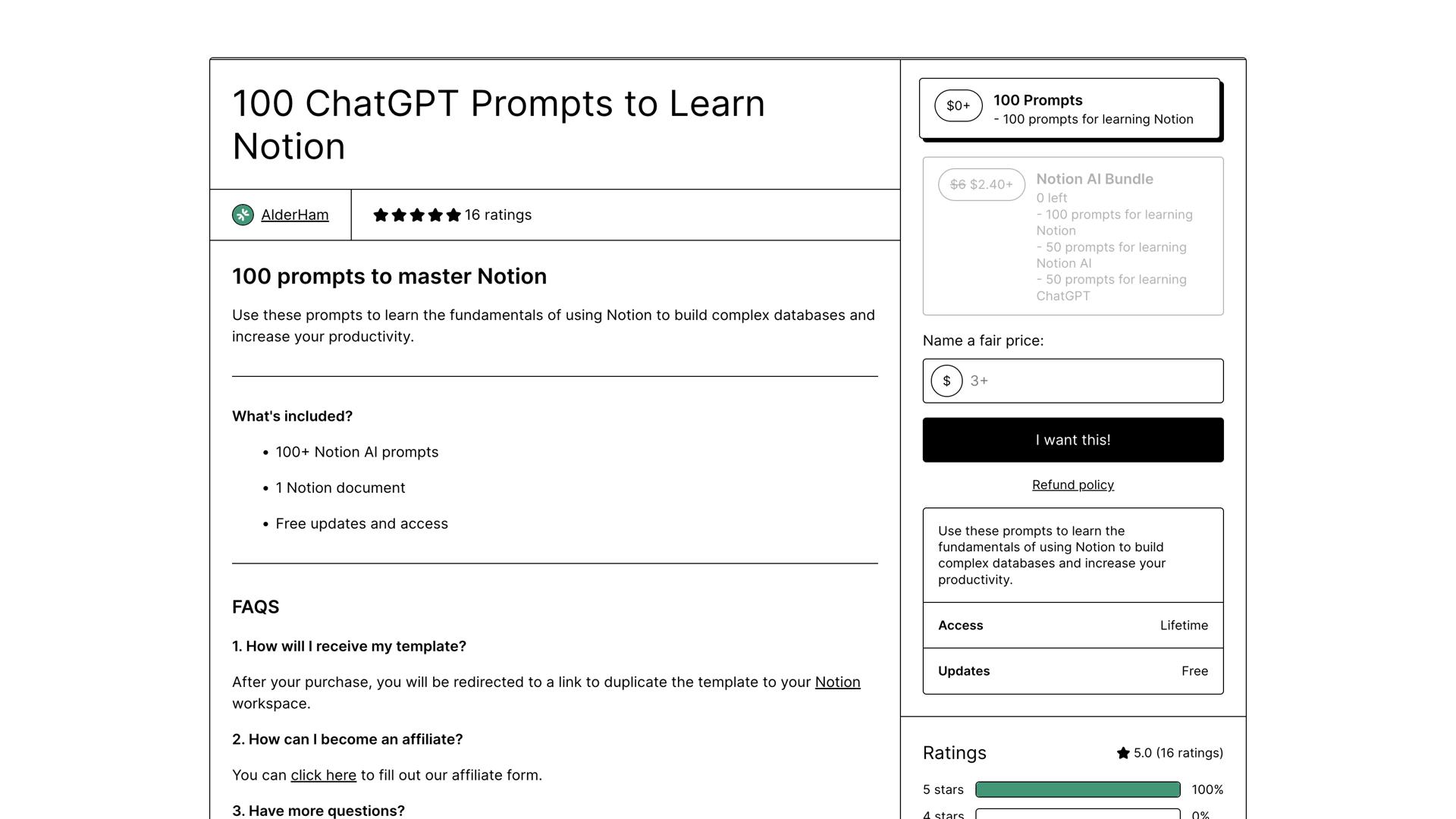 100 Prompts To Learn Notion