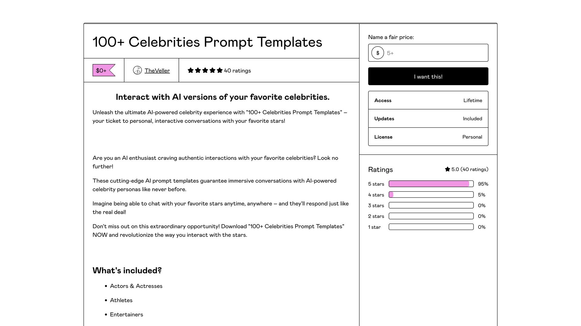 100+ Celebrities Prompt Templates