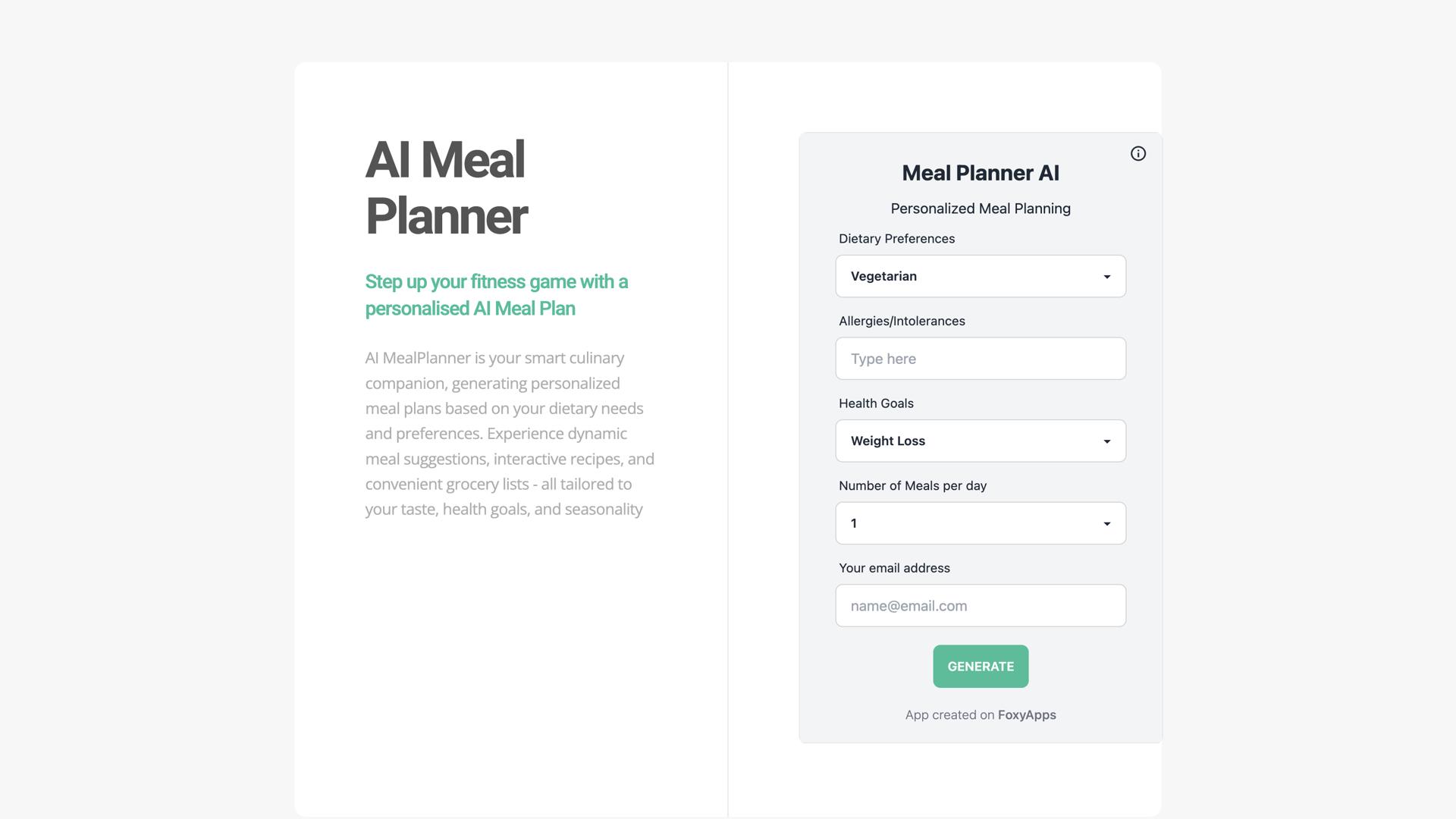 Ai Meal Planner