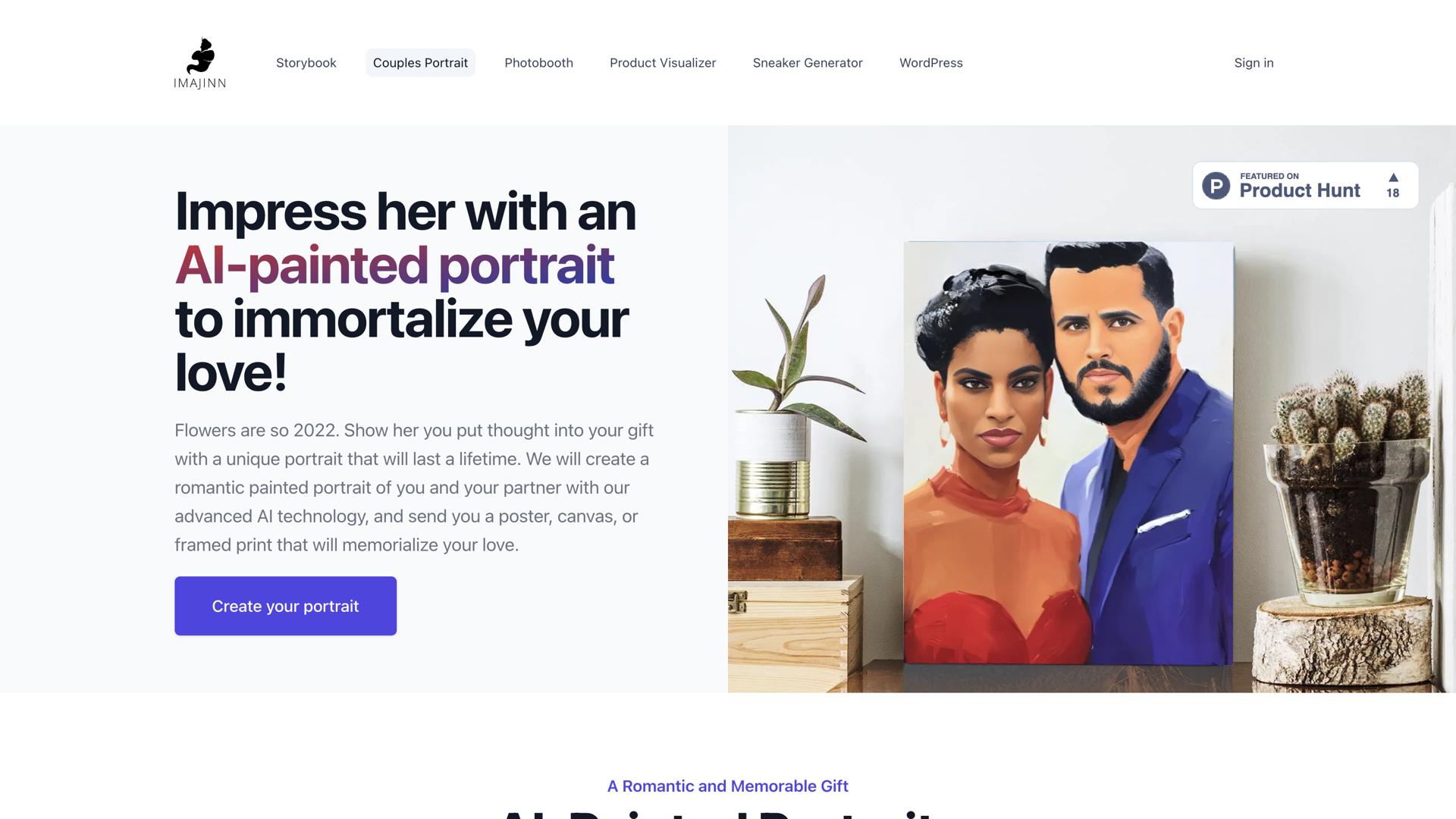 Ai Painted Romantic Printed Portraits