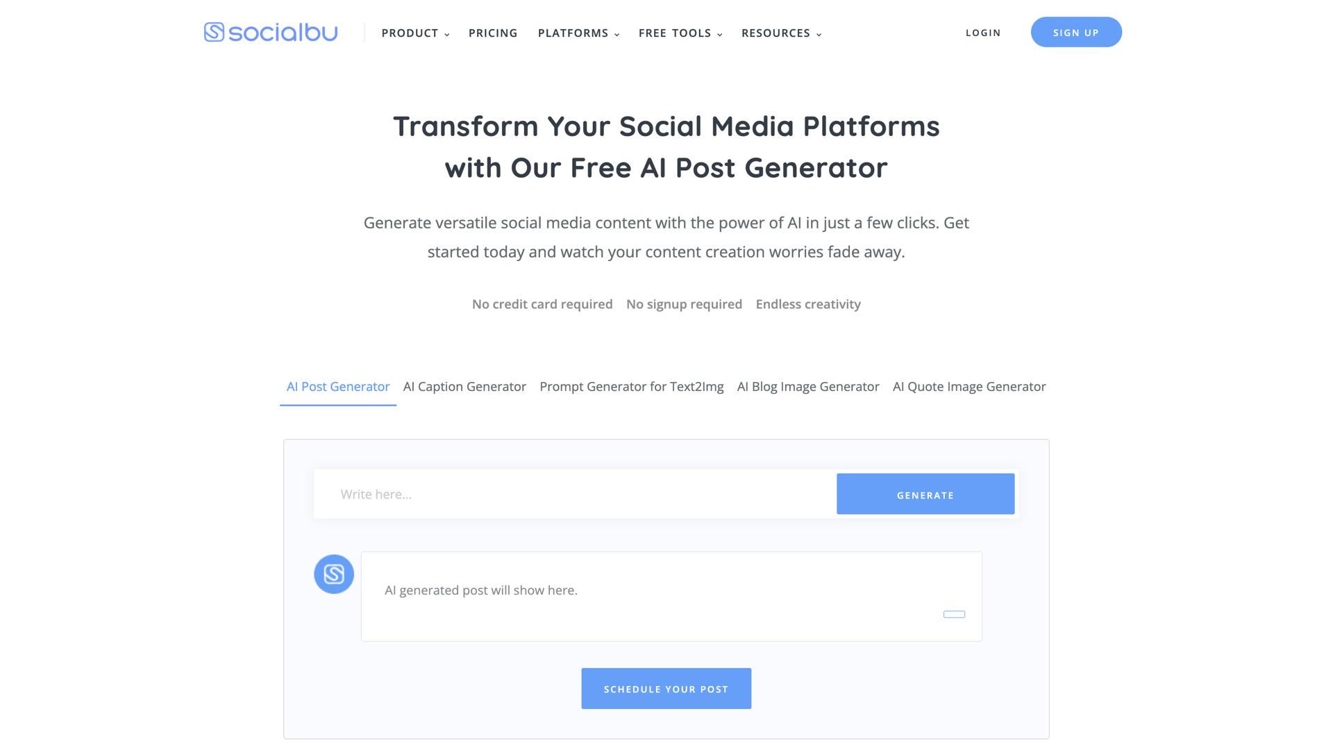 Ai Social Media Post Writerby Socialblu