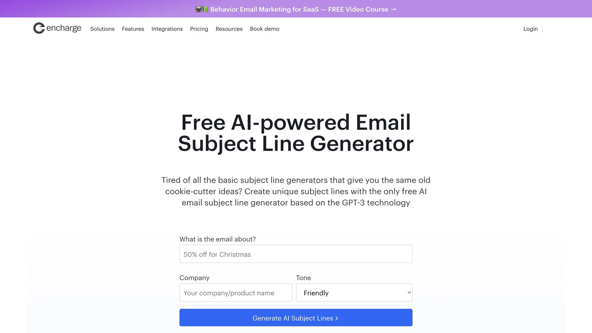 Free Ai Email Subject Line Generator By Encharge