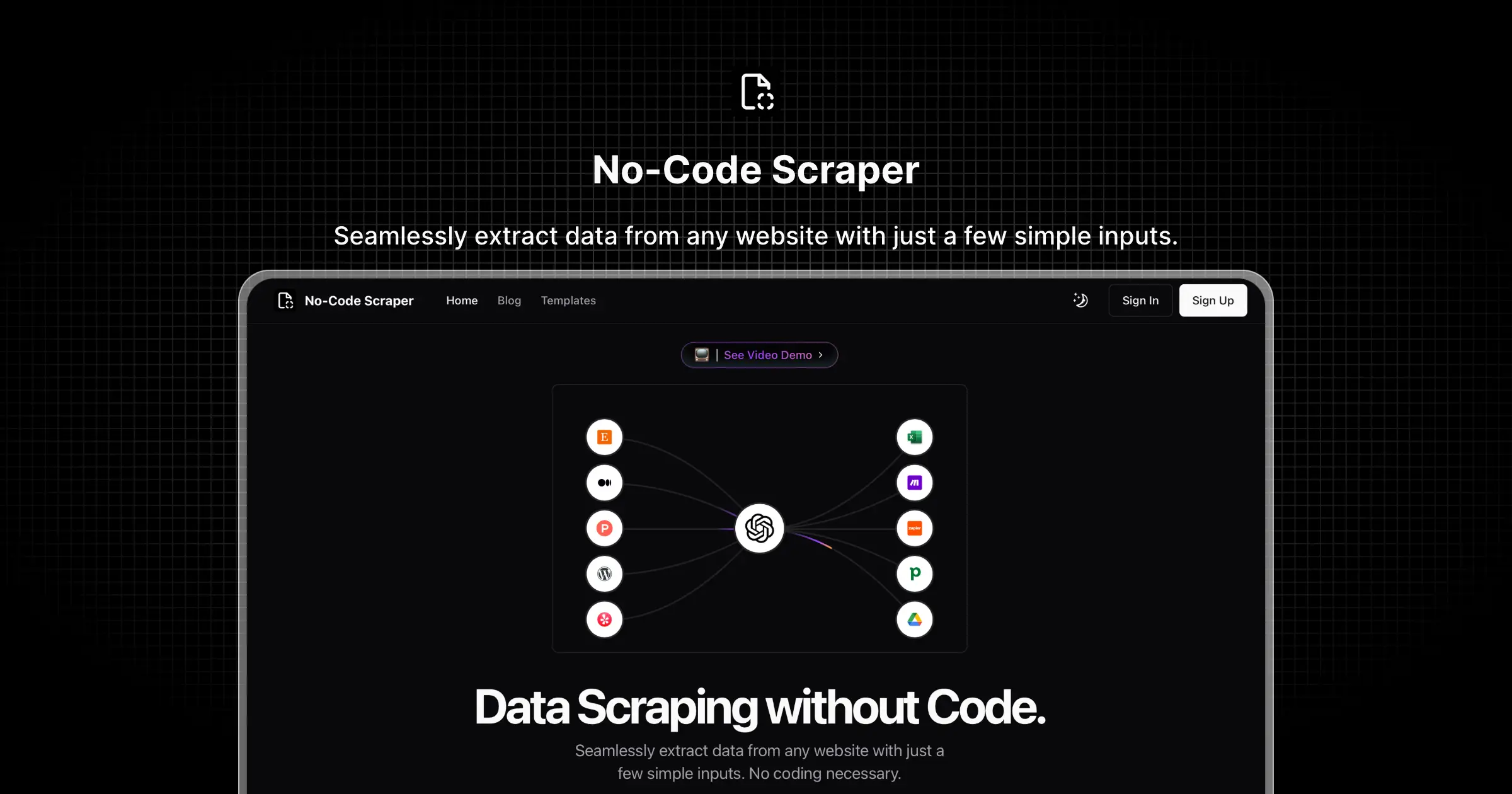 No Code Scraper