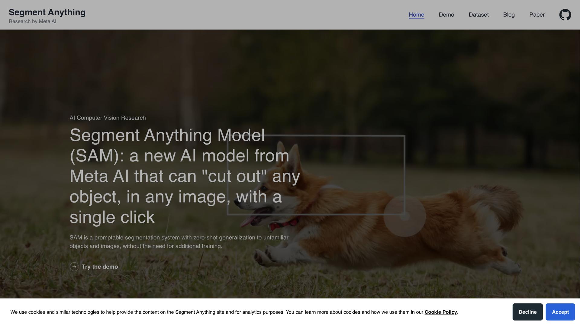Segment Anything By Meta