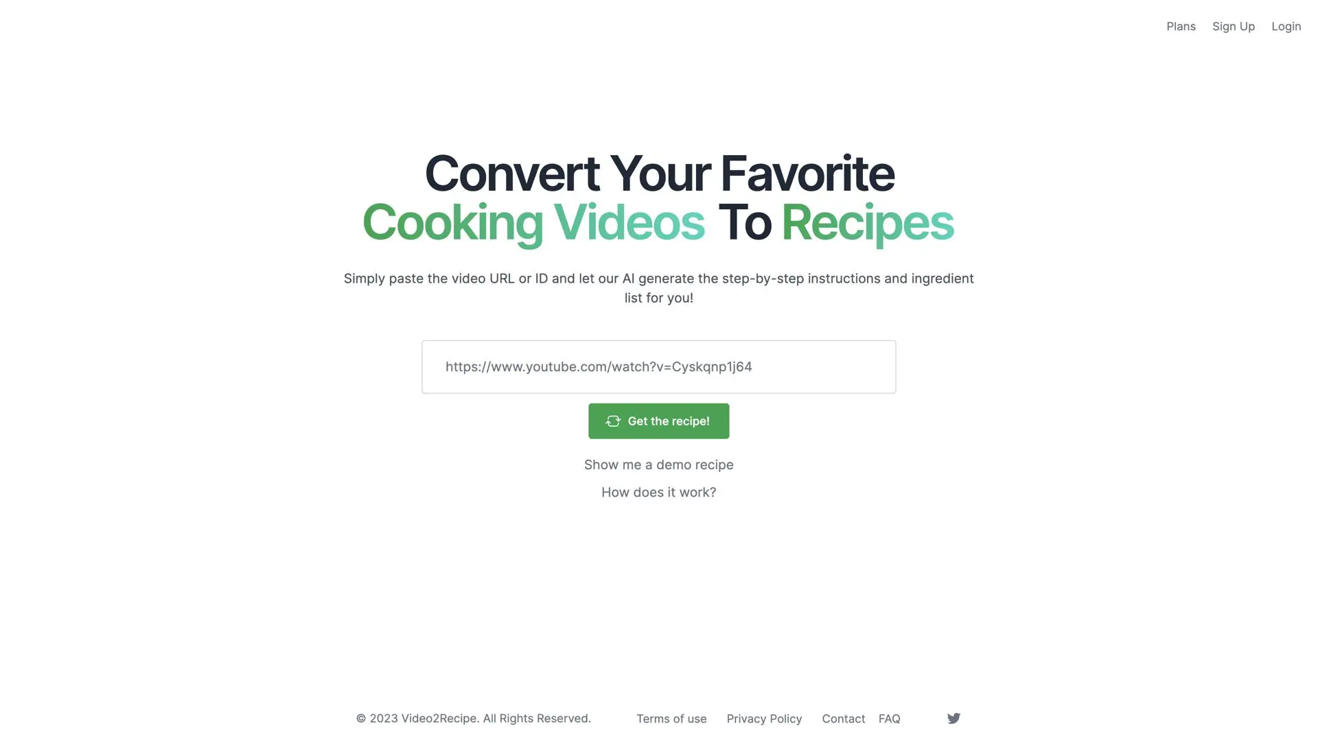 Video2recipe